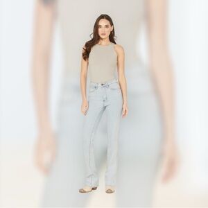 Wrangler Retro Lila Light Wash High Rise Bootcut Denim Jeans